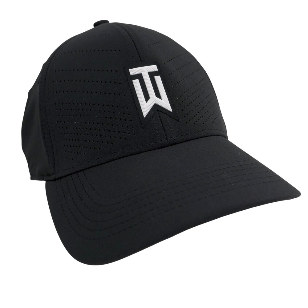 Nike Tiger Woods Heritage 86 Dri-FIT Golf Hat Black TW Logo Fitted Mens L/XL
